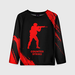 Лонгслив детский Counter Strike - red gradient, цвет: 3D-принт
