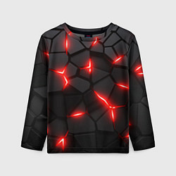 Детский лонгслив Красная неоновая броня