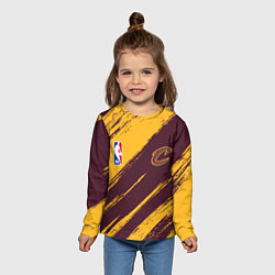 Лонгслив детский Кливленд Кавальерс - команда НБА, цвет: 3D-принт — фото 2
