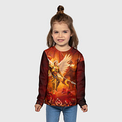 Лонгслив детский Сангвиний великий ангел, цвет: 3D-принт — фото 2