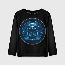 Лонгслив детский Магическая сова робот, цвет: 3D-принт