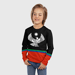 Лонгслив детский Дагестан цвета, цвет: 3D-принт — фото 2