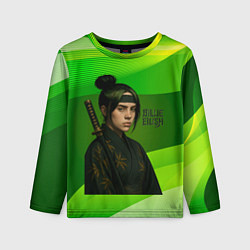 Лонгслив детский Билли Айлиш в стиле ниндзи, цвет: 3D-принт