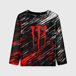 Лонгслив детский Monster energy полосы красок, цвет: 3D-принт
