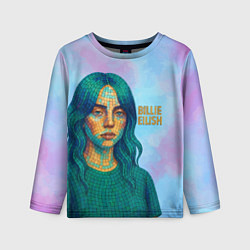 Лонгслив детский Билли Айлиш из мозаики, цвет: 3D-принт