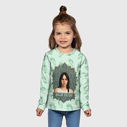Лонгслив детский Билли Айлиш рамка мандала, цвет: 3D-принт — фото 2