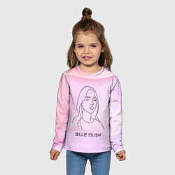 Лонгслив детский Билли Айлиш из линии - минимализм, цвет: 3D-принт — фото 2