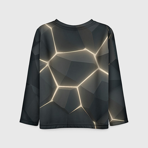Детский лонгслив Объемные серые плиты / 3D-принт – фото 2