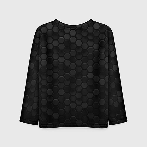 Детский лонгслив Вашингтон Кэпиталз - черные соты / 3D-принт – фото 2