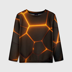 Лонгслив детский Оранжевое свечение текстура, цвет: 3D-принт