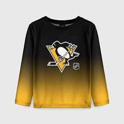 Лонгслив детский Питтсбург Пингвинз - градиент, цвет: 3D-принт