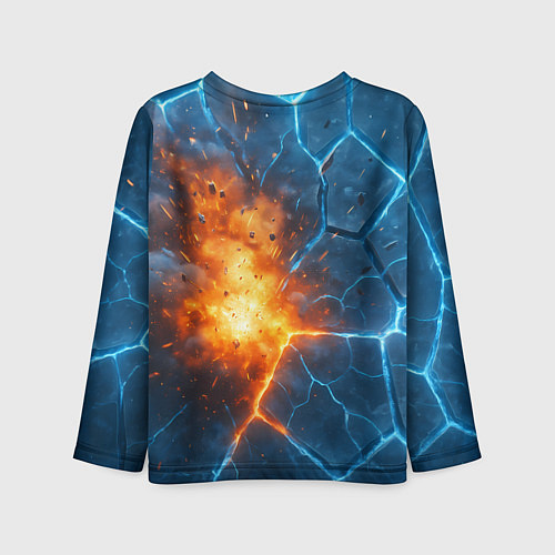 Детский лонгслив Взрыв из объемных плит / 3D-принт – фото 2