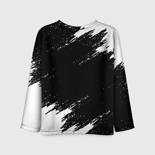 Детский лонгслив Monster energy краски штрихи белые / 3D-принт – фото 2