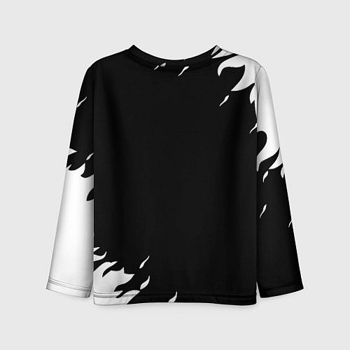 Детский лонгслив Monster energy fire white / 3D-принт – фото 2