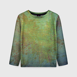 Детский лонгслив Абстракция - green oil stain