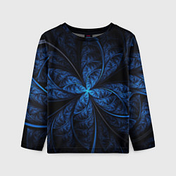 Лонгслив детский Синий цветок, цвет: 3D-принт