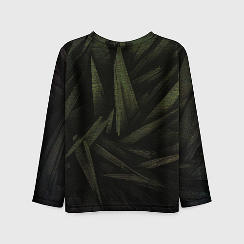 Детский лонгслив Абстракция - green triangles / 3D-принт – фото 2