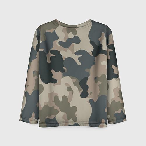 Детский лонгслив Bones логотип на камуфляже / 3D-принт – фото 2