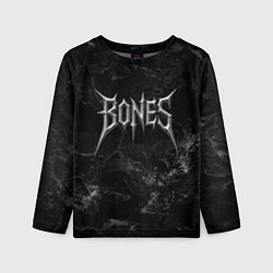 Лонгслив детский Bones лого из металла, цвет: 3D-принт