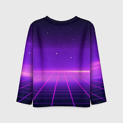 Детский лонгслив Bones retrowave / 3D-принт – фото 2