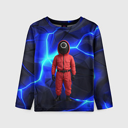 Лонгслив детский Игра в кальмара страж треугольник, цвет: 3D-принт