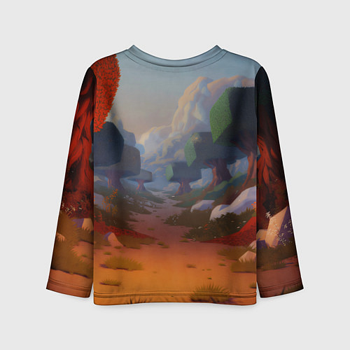 Детский лонгслив Котик в кубическом мире / 3D-принт – фото 2