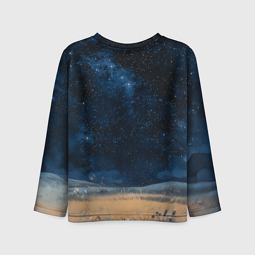 Детский лонгслив Нло похищает капибару сидящую в позе лотоса / 3D-принт – фото 2