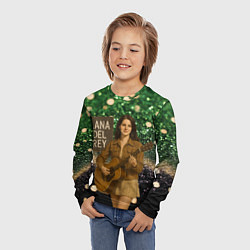 Лонгслив детский Lana Del Rey играет на гитаре, цвет: 3D-принт — фото 2