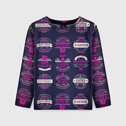 Лонгслив детский Easter pink, цвет: 3D-принт