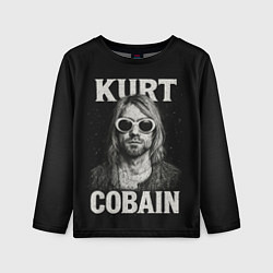 Детский лонгслив Курт Кобейн - гранж-арт