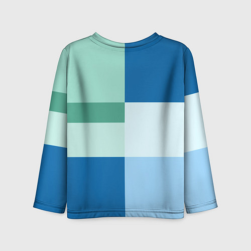 Детский лонгслив Мятное небо колор-блок / 3D-принт – фото 2