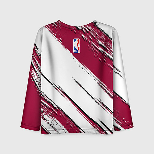 Детский лонгслив Майами Хит - линии с потертостями / 3D-принт – фото 2