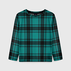 Детский лонгслив Checkered dark blue