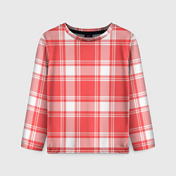 Детский лонгслив Checked red white