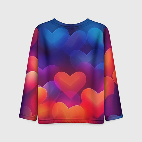 Детский лонгслив Lana Del Rey на фоне сердечек / 3D-принт – фото 2