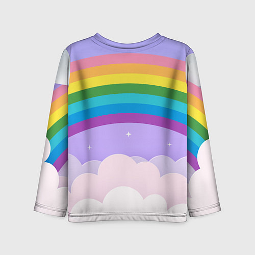 Детский лонгслив Lana Del Rey на фоне радуги / 3D-принт – фото 2