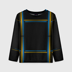 Детский лонгслив Neon yellow light blue