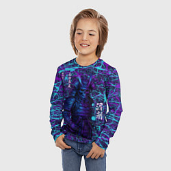 Лонгслив детский Призрак самурая - неновый арт, цвет: 3D-принт — фото 2