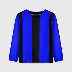 Детский лонгслив Color blue black stripes