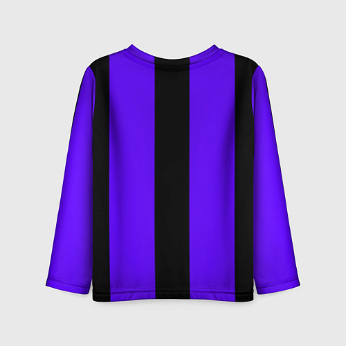 Детский лонгслив Color purple black stripes / 3D-принт – фото 2