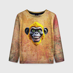Детский лонгслив Желтая сумасшедшая обезьяна