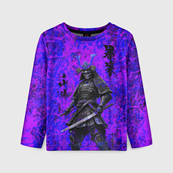 Лонгслив детский Призрак самурай - неоновые краски, цвет: 3D-принт
