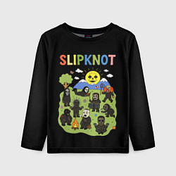 Детский лонгслив Slipknot, мультяшный стиль