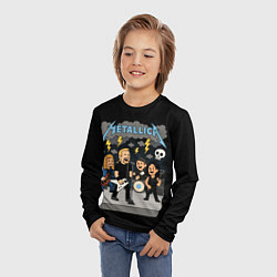 Лонгслив детский Металлика, мультяшный стиль, цвет: 3D-принт — фото 2