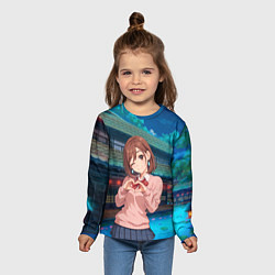 Лонгслив детский Милашка Сиратори Айра Дандадан, цвет: 3D-принт — фото 2