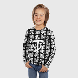 Лонгслив детский Doom logo japan, цвет: 3D-принт — фото 2