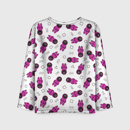 Детский лонгслив Персонажи корейского сериала игра в кальмара / 3D-принт – фото 2