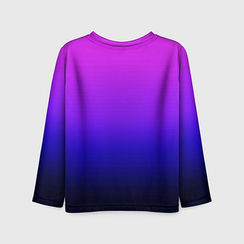Детский лонгслив Омбре синий градиент Future Dusk / 3D-принт – фото 2