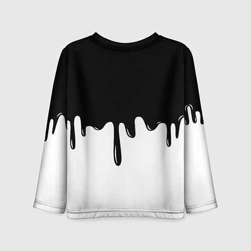 Детский лонгслив Doom logo жидкие краски / 3D-принт – фото 2