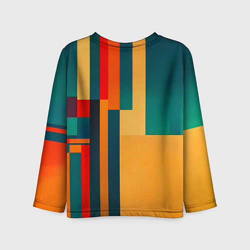 Детский лонгслив Спорткар ретрофутуризм поп-арт 1970-е / 3D-принт – фото 2